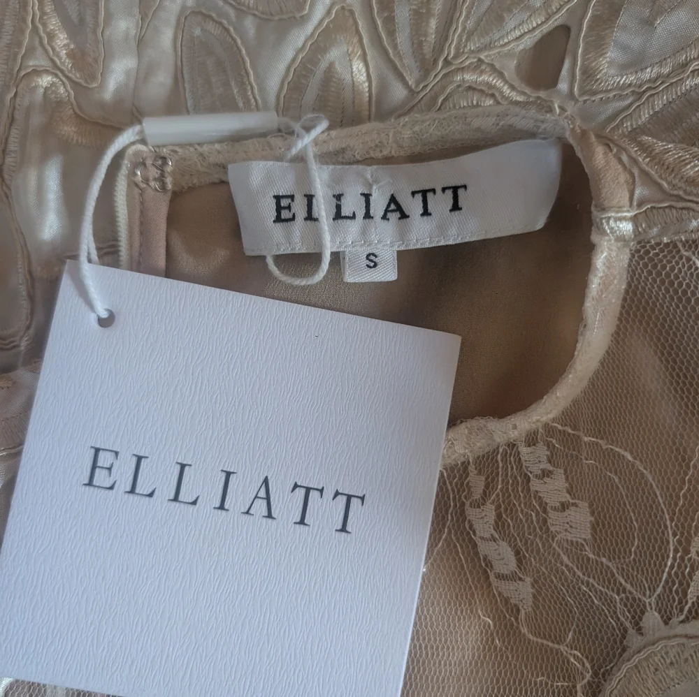 Elliatt Ambient Lace Dress In Champagne Size Small NWT - Picture 12 of 15
